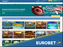 Bonus Eurobet casino 5€ a tutti i nuovi iscritti