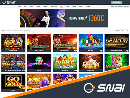 homepage del casino online SNAI