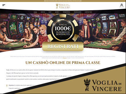 homepage del casino online Voglia di Vincere