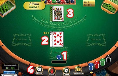 versione del blackjack online