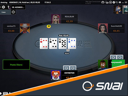 il poker su SNAI