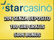 bonus starcasino senza deposito