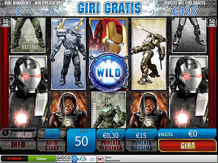 la slot machine Ironman 2 a 50 linee