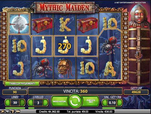 aspetto grafico della slot Mythic Maiden
